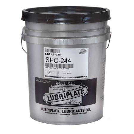Lubriplate Spo-244, 35 Lb Pail, Iso-150/Agma 4 Tacky Fluid For Way, Bearing And Gear Box Apps. L0244-035